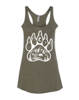 Bear Paw · White Ink · Racerback Tank