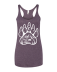 Bear Paw · White Ink · Racerback Tank