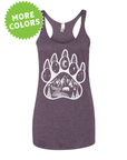 Bear Paw · White Ink · Racerback Tank