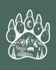 Bear Paw · White Ink · Cropped T-Shirt