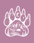 Bear Paw · White Ink · Cropped T-Shirt