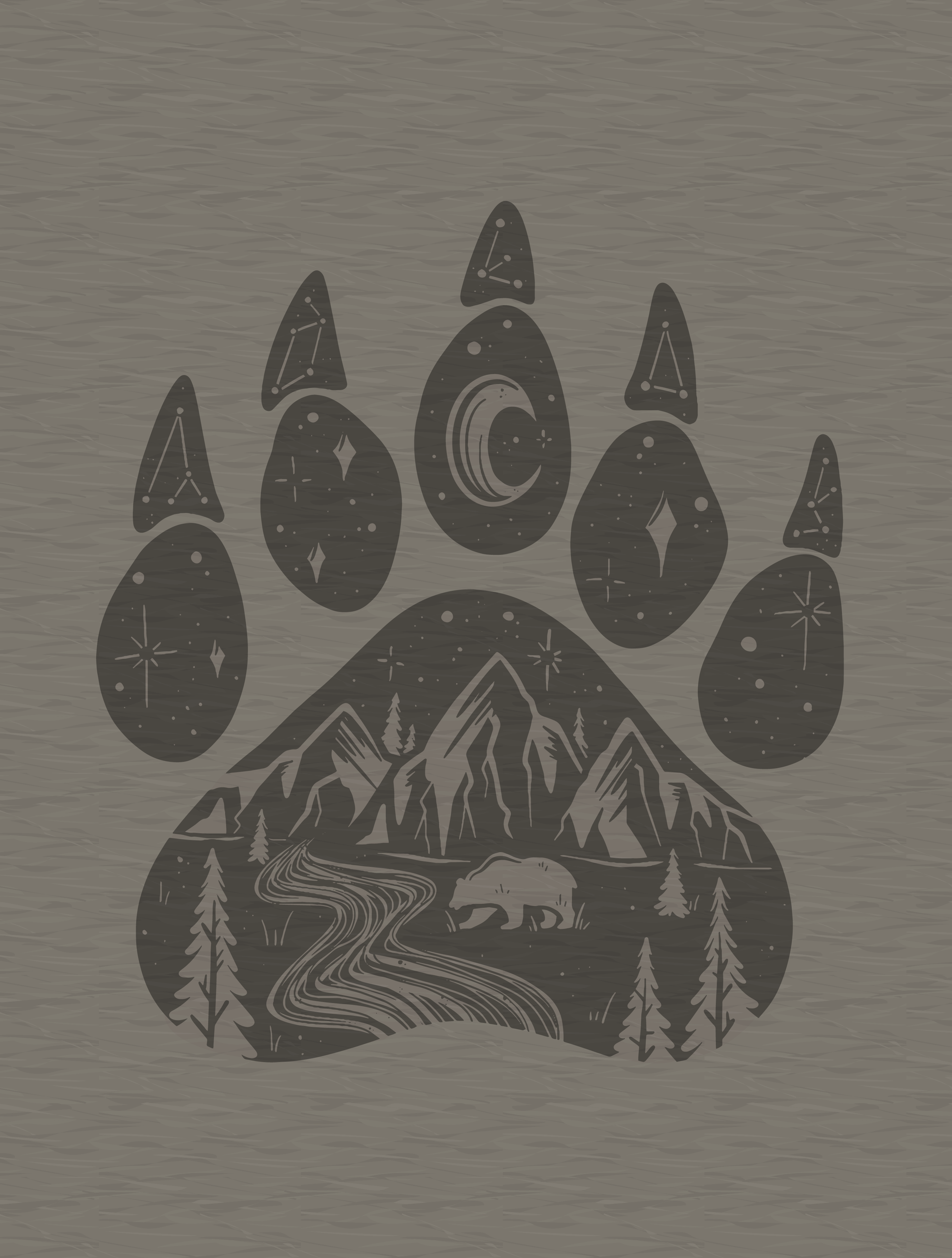 Bear Paw · Tonal · Unisex T-Shirt