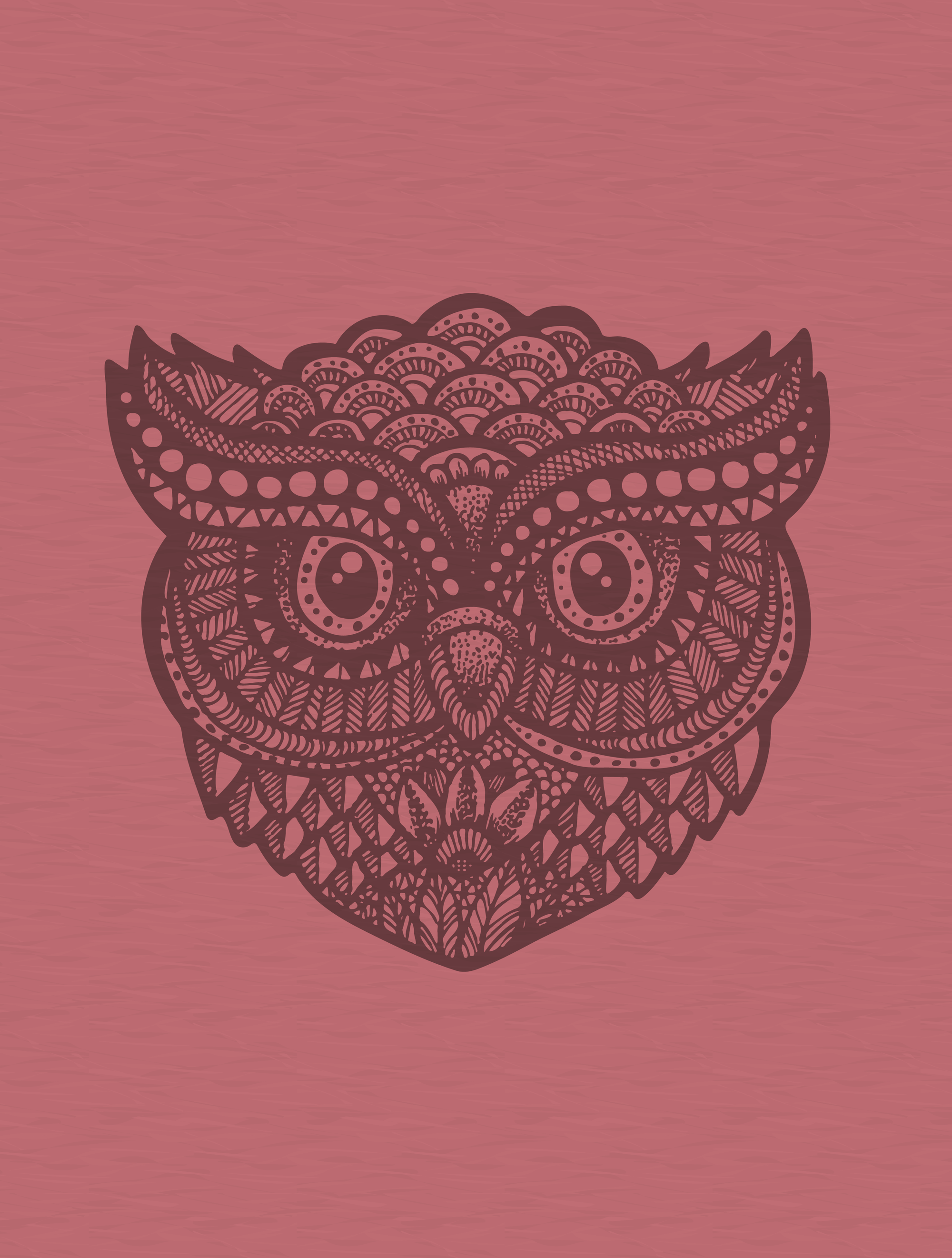 Zentangle Owl · Cropped Tank · Tonal