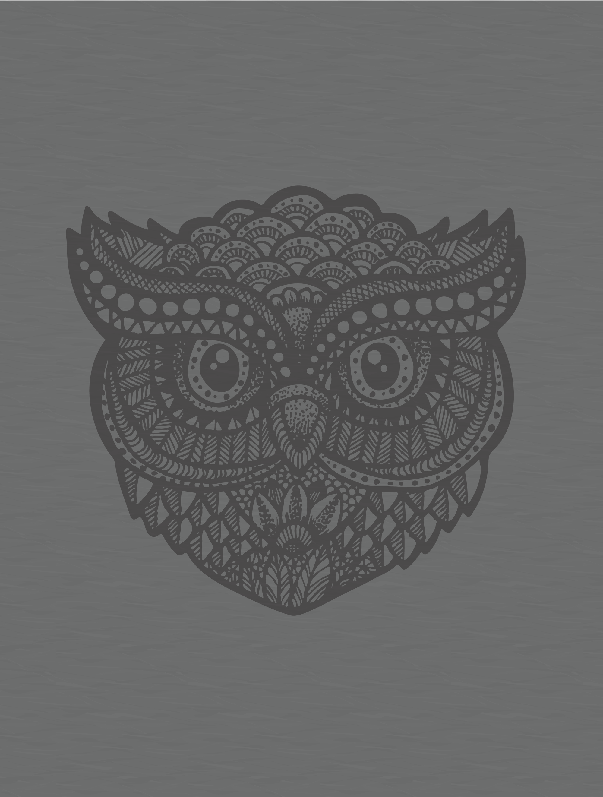 Zentangle Owl · Cropped Tank · Tonal