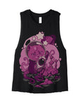 Space Cat · Racerback Crop Tank