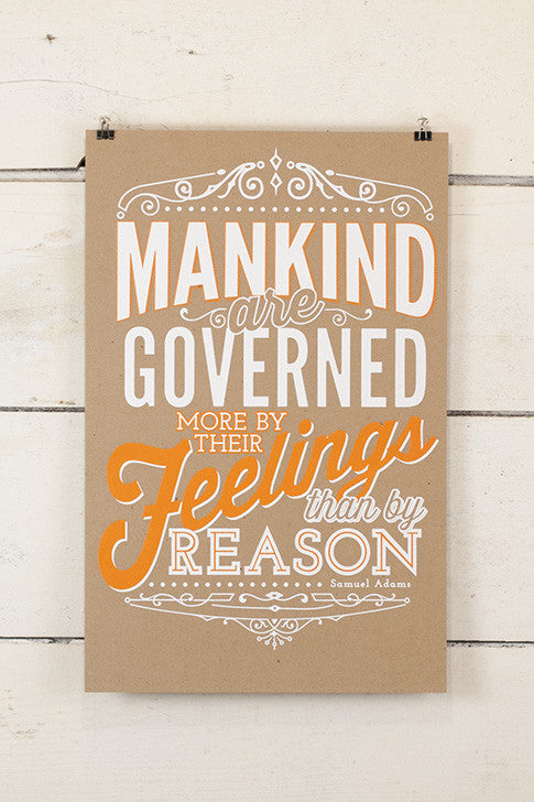 Mankind Print Screen Printed by Derek Gress