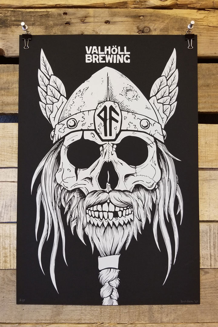 Valholl Brewing Skullface Poster Print